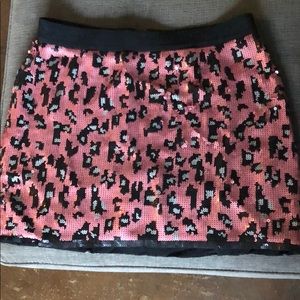 BCBG Maxazria sequined cheetah skirt